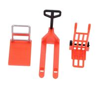 Milisten 1 Juego Carro de Dolly pequeños Juguetes de construcción Mini Herramientas móviles Mini Juguete de Paleta los juegan con la Carretilla enriquecedor el plastico Naranja
