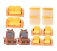 Milisten 1 Juego De Mini Muebles Decorativos para Muñecas Sofás De Televisión Mini Sofá Doble Mini Sofá Individual Sofá Individual En Miniatura Casa De Muñecas Sofá Pequeño Sofá