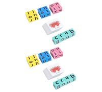 Milisten 1 Juego De Rompecabezas De Juguete Juego De Combinación De Letras Tarjetas De Palabras Juego De Ortografía del Alfabeto Juego De Preescolar Juego De Jardín De Infantes