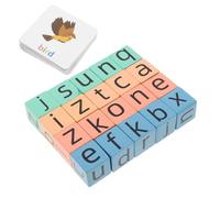 Milisten 1 Juego De Tarjetas De Ortografía En Inglés Juego De Alfabeto para Tarjetas Educativas Juego De Alfabeto para Juego De Aprendizaje Preescolar Bloques De Alfabeto Juego De