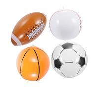 Milisten 1 Juego Inflables para Playa Juguetes de Verano para Piscina para Fiestas y Diversión Familiar Fútbol Baloncesto Béisbol y Rugby Material Resistente y de Inflar y Transportar