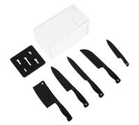 Milisten 1 Juego Juego de Transparentes Mini decoración Cortador casa cocinando artesanía en Miniatura Resistente al Desgaste Suministros de muñecas páginas Negro