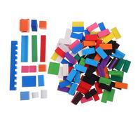 Milisten 1 Juego Juguetes de dominó Domino Infantil Bloques de construcción para Juguetes de construccion Juguete para Dominios para apilando Bloques Madera