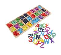 Milisten 1 Juego Juguetes para Letras de Madera Letras Decorativas de Bloque de Madera Juguete de Aprendizaje Educativo Alfabeto de Madera Juguete Divertido para Letras de ortografía