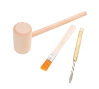 Milisten 1 Juego Kit de Excavación Arqueológica para Herramientas de Juguete con Martillo de Madera Metálico y Cepillo para Experimentos Científicos Educativos Arqueología para y