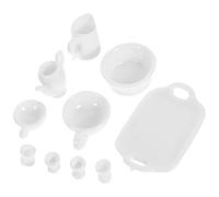 Milisten 1 Juego Mini Utensilios de Cocina pequeños Platos Utensilios de Cocina para Dollhouse Kitchen Tazas en Miniatura Platos de casa de muñecas tazones en Miniatura el plastico