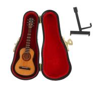 MILISTEN 1 Juego modelo de guitarra casa de muñecas en miniatura estatua de guitarra popular guitarra clásica home decor juego de madera guitarras adorno de madera miniguitarra