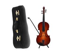 MILISTEN 1 Juego modelo de violín Mini violín Decoración de violín instrumento musical violín en miniatura de casa de muñecas decoracion escritorio ornamento adorno de violín