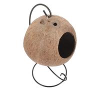 Milisten 1 Juego Nido de Pajaro con cascara de Coco Colgantes casita pajaros gaiolas para passaros Cama para pájaros Jaula Cría Nido de crianza de Loros Cama de pájaro descansando Planchar