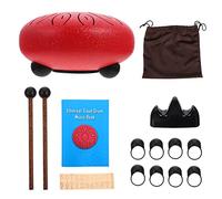 MILISTEN 1 Juego Tambor Etéreo De 6 Pulgadas Tambor Hluru Musicoterapeutas Tambor De Lengüeta De 6 Pulgadas Mazos De Tambor De Lengua Hluru Handpan Baqueta Batería Mini Niño Acero Carbono