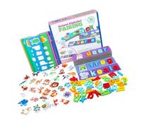 Milisten 1 Juego Tarjetas Didácticas de Alfabeto de Animales Educativos de Madera Letras Inglés Desarrollo de Memoria y Coordinación Mano