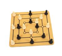 Milisten 1 Juego Tradicional De Nueve Hombres Morris Juego De Mesa para Diversión De Mesa Familiar Entretenimiento Portátil En El Hogar Divertido Juego De Fiesta para Reuniones