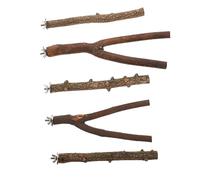 Milisten 1 Loro de Juguete Balance Toy Percha Madera Percha Natural para pájaros Juguetes para pájaros Amoladora Varilla de Garra de molienda de Barra de pie para Jaula de pájaros