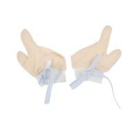 Milisten 1 Par Guantes de mordeduras de los dedos para protector para chuparse el dedo bien protección punta del dedo Mittens Boy manoplas 0-6 meses hilo de algodón
