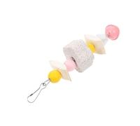 Milisten 1 Pieza Cuerda para Colgar los Juguete Divertido de los pájaros echar los Jugar Pizca morder pájaro Jugando Juguetes Mascota pájaros Masticar Juguete Sepia Rosa