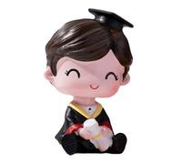 Milisten 1 Pieza Ornamento De La Cabeza Del Doctor Bobble Artes y Manualidades Para Toppers Decoración Topper De La Torta Leñoso Moviendo La Cabeza Del Coche Resina