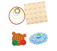 Milisten 1 Pieza Panel Geométrico De Madera Juguete De Tablero De Clavos Tabla De Uñas Tablero De Cien Montessori Geoplanos para El Aula Formas De Rompecabezas