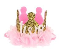 Milisten 1 Pieza para accesorios para el cabello Tocado de sombreros de cumpleaños de bebé Decoración del cabello neta de cumpleaños Tela