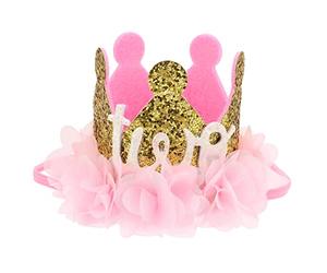 Milisten 1 Pieza para accesorios para el cabello Tocado de sombreros de cumpleaños de bebé Decoración del cabello neta de cumpleaños Tela