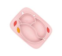 Milisten 1 Pieza Plato de Infantil de con Ventosa Diseño Dividido y Antideslizante para Microondas y Lavavajillas para Bebés y Pequeños