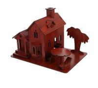 Milisten 1 Pieza Puzzle de Madera para de Villa DIY Educativo Juguete para Ensamblar Desarrollo de Habilidades Juguete de Madera para