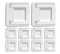 Milisten 10 Cerraduras Autoadhesivas para Ventanas Corredizas y Armarios Limitador de Bloqueo de Ventana para Seguridad Infantil Tiradores Empotrables para Puertas y Cajones Pack 10