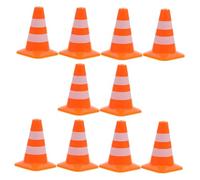 Milisten 10 Piezas Accesorios para Conos de tráfico Modelo Mesa de Arena Aparcamiento pequeño Barricada Mini Conos para Deportes Conos de Seguridad del tráfico páginas Naranja