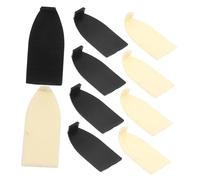 Milisten 10 Piezas Almohadillas Para Bastón De Violín y Violonchelo, Accesorios Para Reparación De Puntas, Protectores Plástico Negro y Blanco Para Instrumentos De Cuerda