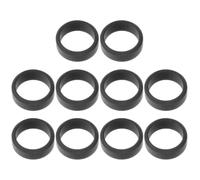 Milisten 10 Piezas Anillo Deportivo de Silicona Negro, Flexible | Acabado Liso y Cómodo, Diseño Portátil, Pieza Única, Uso Diario y Deporte