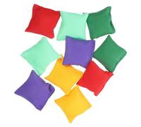 Milisten 10 Piezas Bolsas de Frijoles para Sacos Pequeños de Nylon Doble Antidesperdicio Colores Mixtos para Actividades al Aire y Coordinación Mano-Ojo