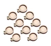 MILISTEN 10 Piezas Mini Bastidor De Bordado Marco De Punto De Cruz Poseedor Pequeño Aro De Bordar Madera Soporte De Exhibición De Adornos Llave Bambú Bulto Anillo De Baloncesto