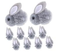 Milisten 10 Piezas Mini Conejito De Peluche para Decorar Ropa y Tocados De Conejo Pequeño De Bricolaje Adorno De Conejo De Peluche para Conejitos De Juguete