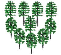 Milisten 10 Piezas Miniature Craft Trees Lightweight Small Pine Models For Table Architectural DIY Scenery Dollhouse Decorations Office Desk Adornments