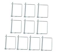 Milisten 10 piezas Pasadores de Bloqueo Cuadrados para Acoplamiento de Resistentes y Anticorrosión para Remolques Jardines y Uso Agrícola con Diseño Seguro y Fácil de Instalar