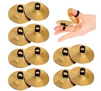 MILISTEN 10 Piezas Platillo De Dedo Platillos De Dedo Para Adultos Platillos De Dedo Para Danza Del Vientre Instrumento De Percusión De Mano Mini Juego Infantil Niño Latón Cobre Accesorios