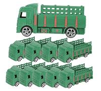 Milisten 10 Piezas Unidades de de Camión de Decoración Realista para Mesa de Arena Vehículos de Transporte para Escena de Soldados Miniaturas Resistente Verdes