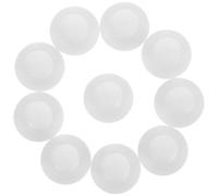 Milisten 10 Unidades Blanco Tirador Redondo Autoadhesivo, para Puerta de | Agarre Cómodo y Diseño Moderno Minimalista, para Vidrio, Plástico, Cocina y Almacenamiento Seguro