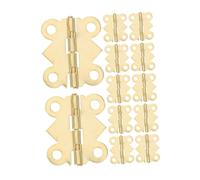 Milisten 100 Piezas Mini Hardware de casa de muñecas pequeñas bisagras para Manualidades Kit de casa en Miniatura Casas Accesorio Mini casa de muñecas Pequeñas bisagras de gabinete aleación