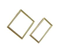 Milisten 12 Modelo de Marco Doble Dorado Accesorios para Fotografía y Decoración de Miniaturas Tamaño Pequeño para Escenas de Micro Mundo