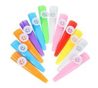 Milisten 12 piezas Kazoo Juguetes para Abs con Sonido Resonante y Superficie Fácil de Tocar para Adultos Colores Aleatorios para Acompañar Guitarra y Ukelele Color Color Aleatorio