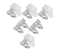 Milisten 12 Piezas Púas Guitarra Acústica Conjunto Púas Pulgar Celuloide y Dedo Índice Metal Plateado para Banjo Ukelele Bajo Arpa Accesorios Resistente Prolongado