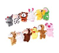 Milisten 12 Piezas Títeres de Dedos para Cuentos Accesorios para Muñecos de Mano de Animales para Relación Familiar y Aprendizaje Divertido