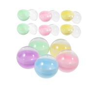 Milisten 120 Piezas Semitransparent Macaron Colored Round Capsules Empty Plastic Containers For Toy Gumball Machines Party Favors DIY Craft Supplies