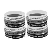 Milisten 12piezas Pulsera De Fe Con Escrituras Cristianas Pulseras Religiosas De Silicona Para y Mujeres Trabajo Espiritualidad