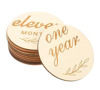 Milisten 14Piezas Tarjetas de para Bebés de Madera para Fotografía de Accesorios para Decoración y Recuerdos de Niñez y para Mamás