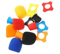 Milisten 15 Piezas Accesorios Para Micrófonos Protección De Micrófono Antivuelco Parabrisas De La Manga Inferior Del Micrófono Anillo De Micrófono Ktv Mano Esponja Cubierta De Viento