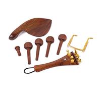 Milisten 15 piezas Kit Accesorios para Violín Ácido Incluye Mentonera Cordal Abrazaderas y Clavijas Resistente y Hecho Mano para Violines de Alta Gama Color Café