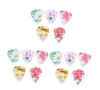 Milisten 15 Púas De Flores Piezas Elegantes Soporte Para Instrumentos Música Púa De Bajo Triangular Púa Portátil Ágata Acústica Para Dedo Púa De Guitarra Premium Para Pulgar