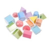 Milisten 16 Piezas de sólidos geométricos Plegables para Estudiantes. Formas 3D. Materiales de construcción para matemáticas, Aprendizaje en el Aula. Área de enseñanza. Volumen.