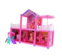Milisten 1Juego Casa de Villa DIY Niñas Juguete de Educativo Castillo el Desarrollo y Creatividad Infantil